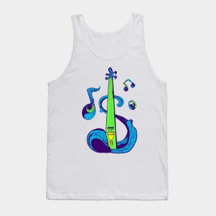 Neon Green String Violin Tank Top